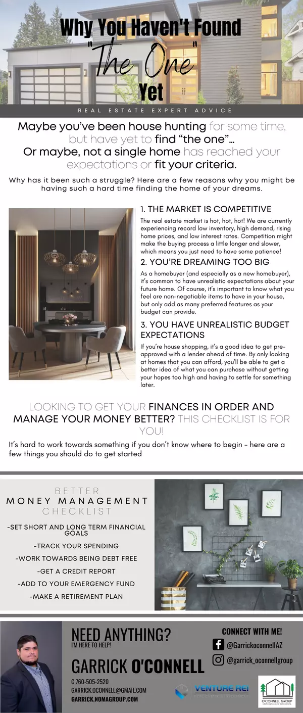 Why you have'nt found "The One" yet,Garrick O'Connell