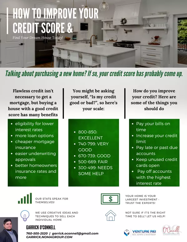 Improve your credit score,Garrick O'Connell