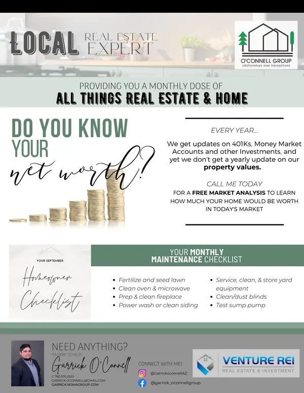 Do you know your net worth,Garrick O'Connell