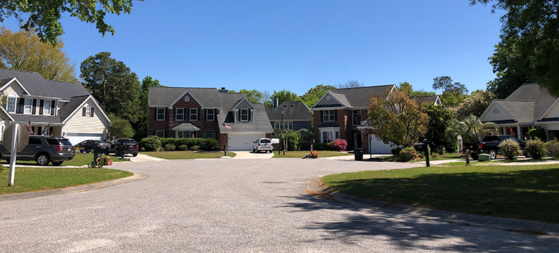 cul de sac home lot in mt pleasan south carolina