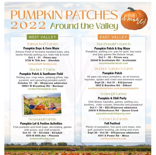 Pumpkin Patches Around The Valley,Michelle QuackenbushAZ