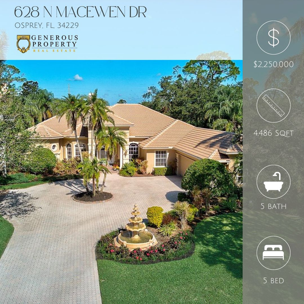 628 N Macewen Dr Osprey, FL 34229 | Home for sale in The Oaks Club,Troy Sacco