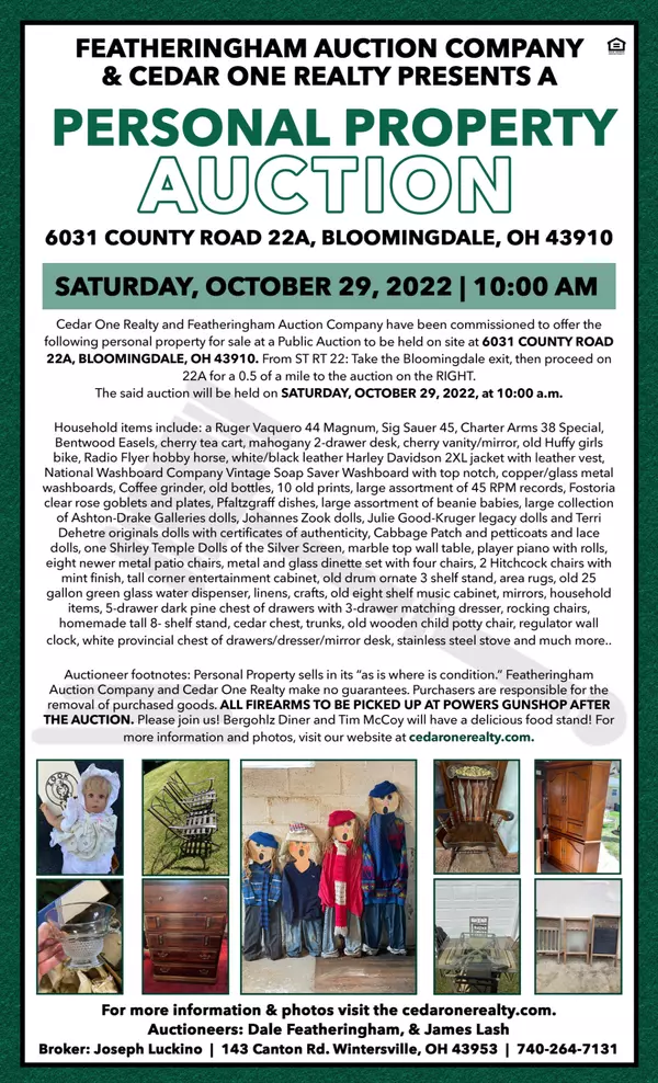 Personal Property Auction - Bloomingdale, OH,James Lash