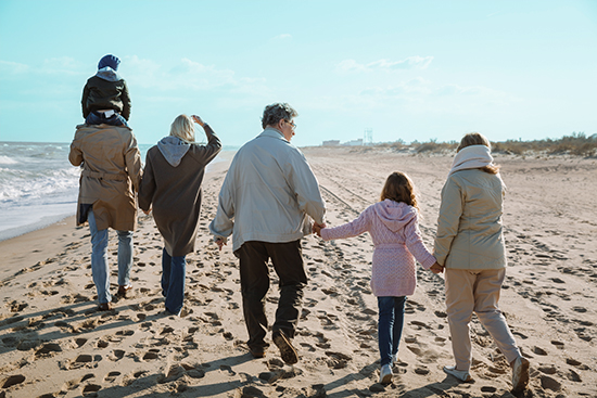 Multigenerational Family at the Beach