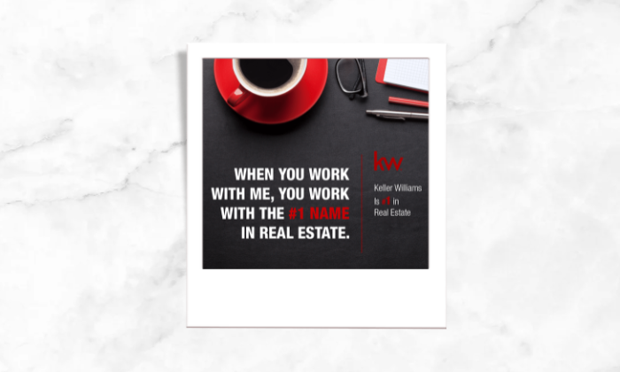 Photo of an advertisement made by Keller Williams