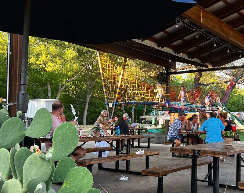 Detail of Community Pizza & Beer Garden's outdoor play area