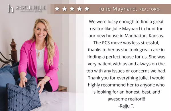 Julie Maynard, REALTOR, Rockhill Real Estate Group 5 Star Review, Testimonial