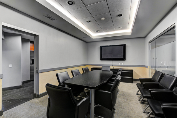 The business center at Allure Las Vegas luxury high rise condominium building in Las Vegas