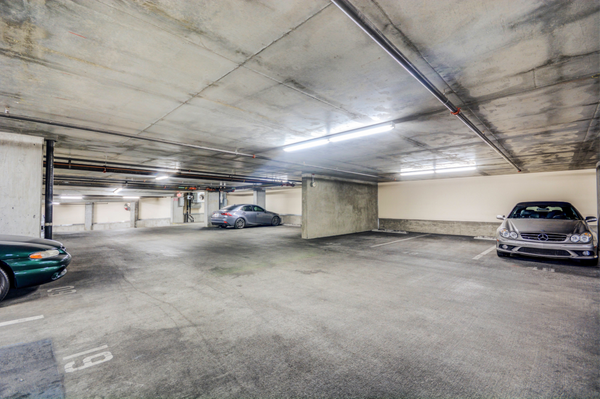 The parking garage at Metropolis luxury high rise condominium building in Las Vegas