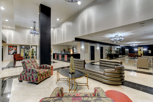 The lobby of Metropolis luxury condominium high rise in Las Vegas, Nevada