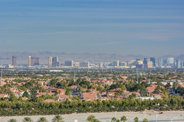 Incredible views of the Las Vegas valley and Las Vegas Strip from One Queensridge Place