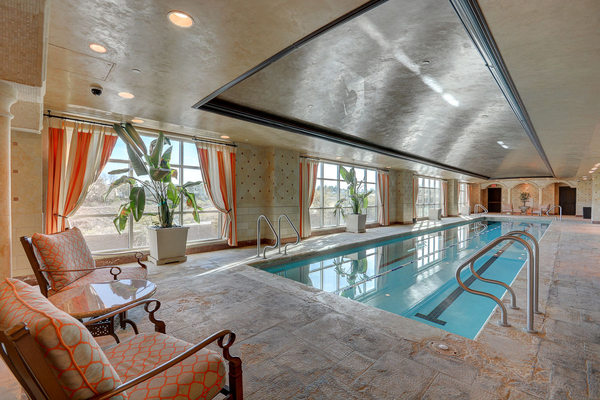 Luxury indoor swimming pool for residents of One Queensridge Place in Las Vegas