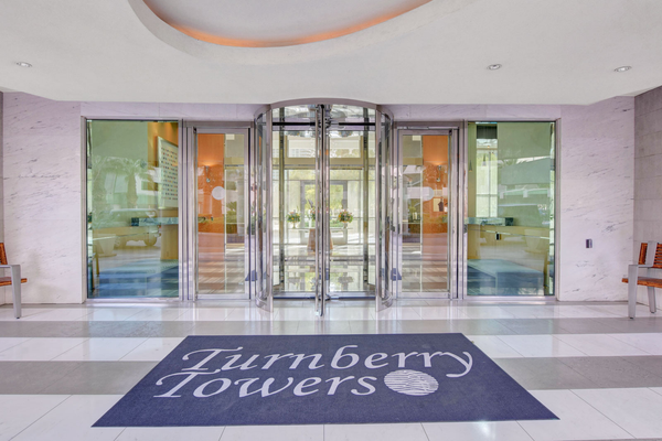 The lobby of Turnberry Towers luxury condominium high rise in Las Vegas, Nevada