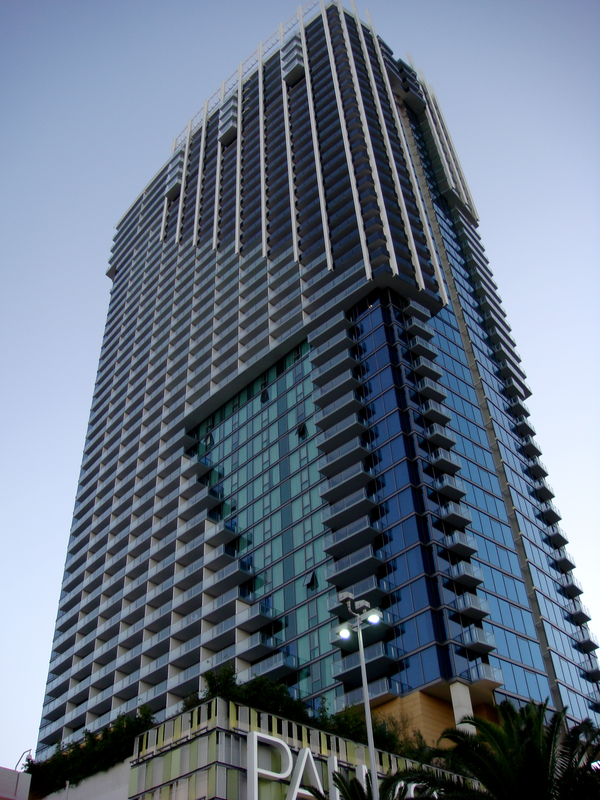 Palms Place reaches 518 feet and 47 stories into the Las Vegas skyline