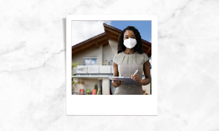 Photo of an appraiser during the pandemic