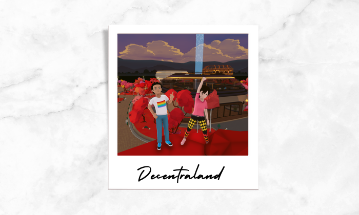 Photo of a metaverse property namely decentraland