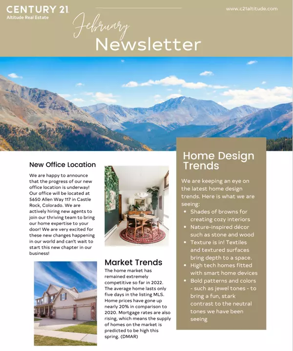 February Newsletter,CENTURY 21 Altitude Real Estate