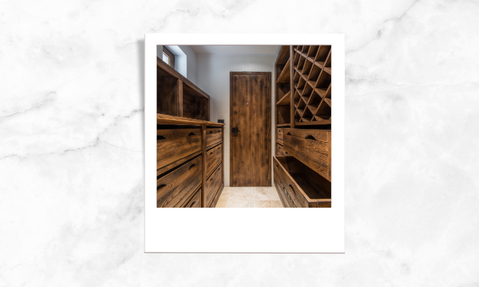 Photo of a wooden storage room