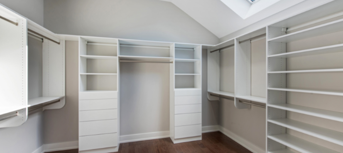 A walk-in closet.