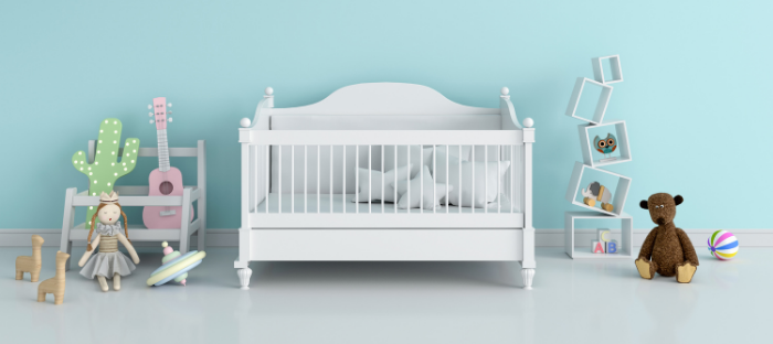 Get a crib, changing table, and other necessary furniture.