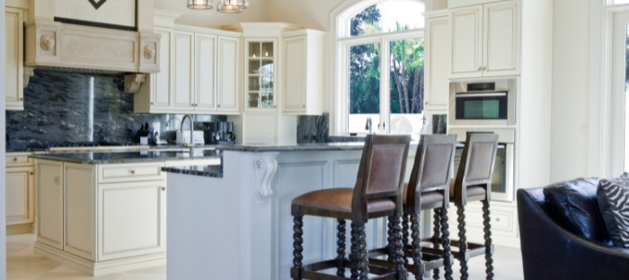 Living rooms and the breakfast bar.