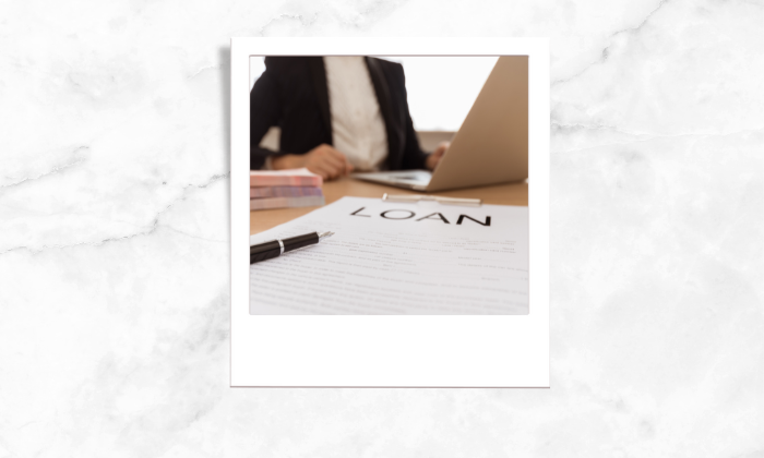 Photo of a loan contract