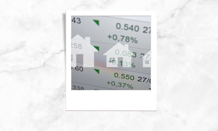 Photo of a graphic showing the house market report