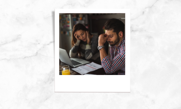 Photo of a couple getting depressed