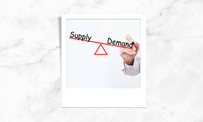 Photo of an illustration about supply and demand