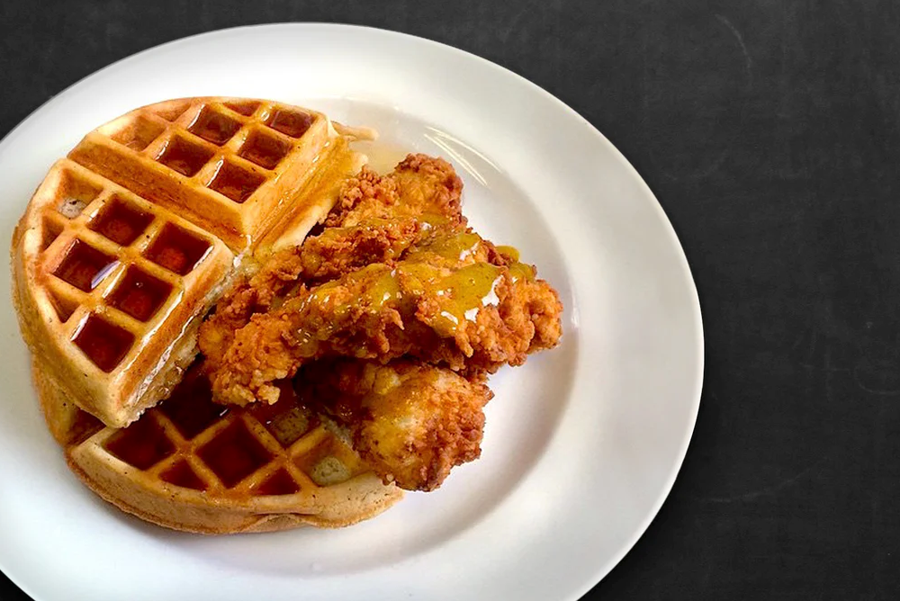 chicken and waffles at early bird diner west ashley sc