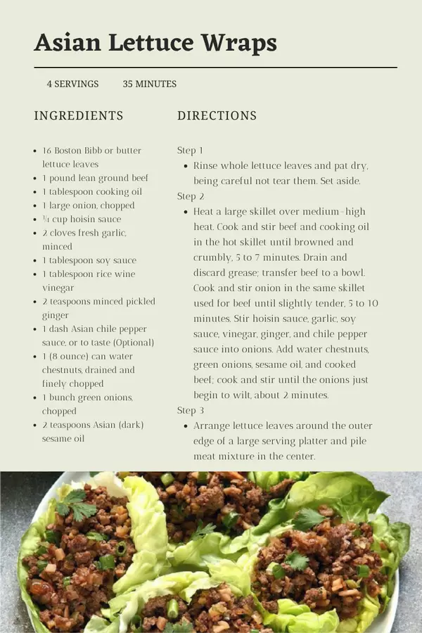 Asian Lettuce Wraps,Rebecca pitman