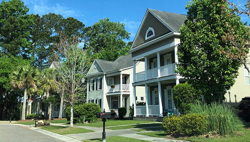 Neighborhood Street in Park West Mount Pleasant SC