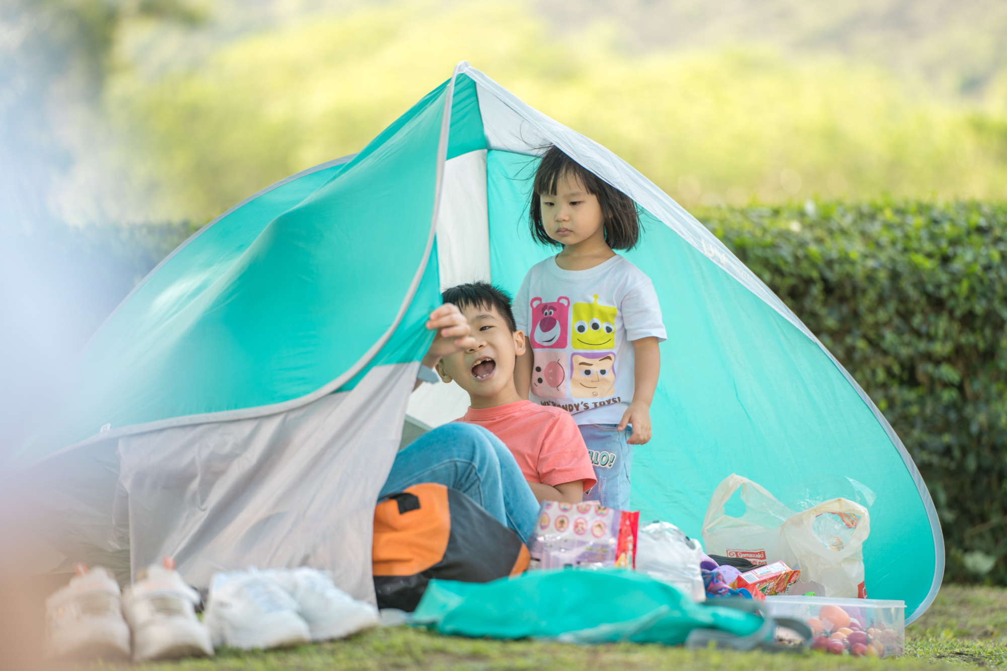 Go camping in your backyard - labor day activities