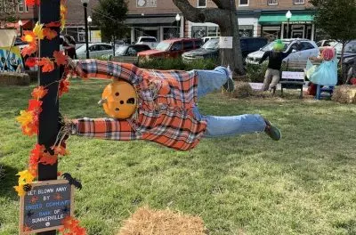 Scarecrows on the Square in Summerville,Susan Gardner