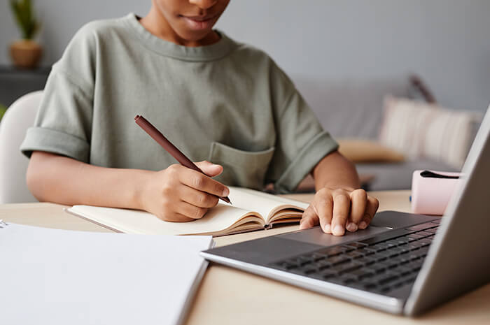 Wheeling Education - Child doing homework