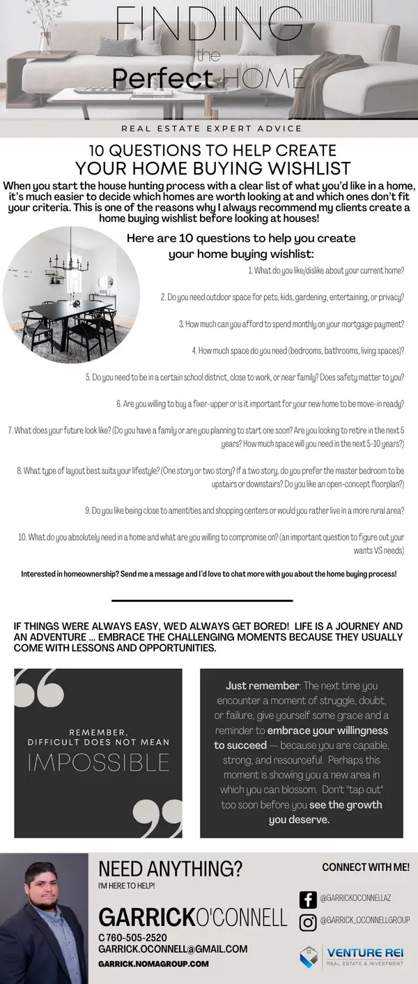 Find the Perfect Home,Garrick O'Connell