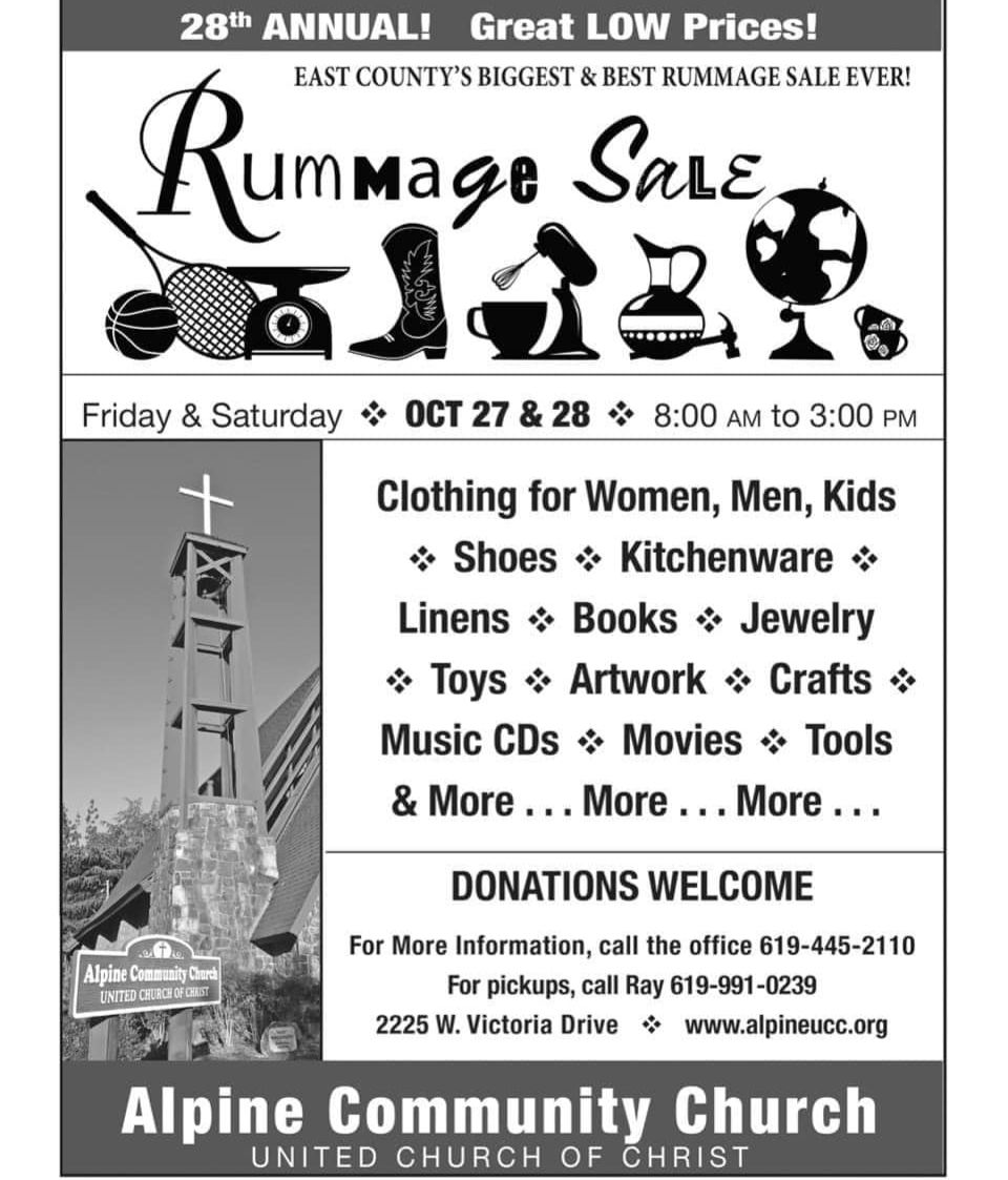 Things to Do in Alpine Rummage Sale