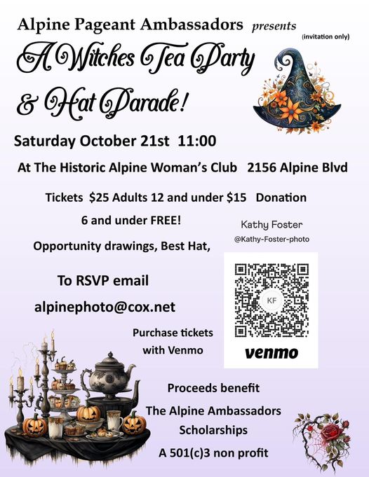Things to Do in Alpine A Witches Tea Party