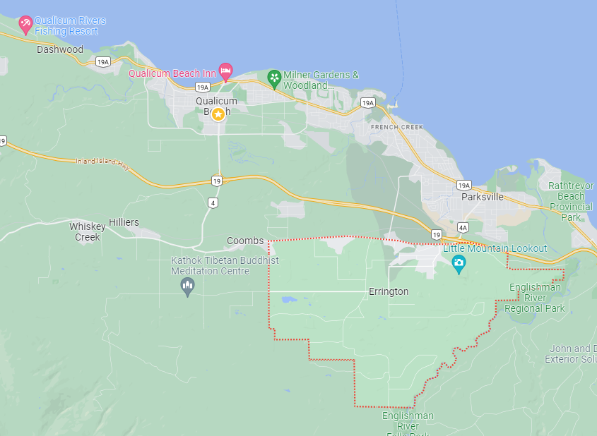 Map of Errington, Coombs and Hilliers