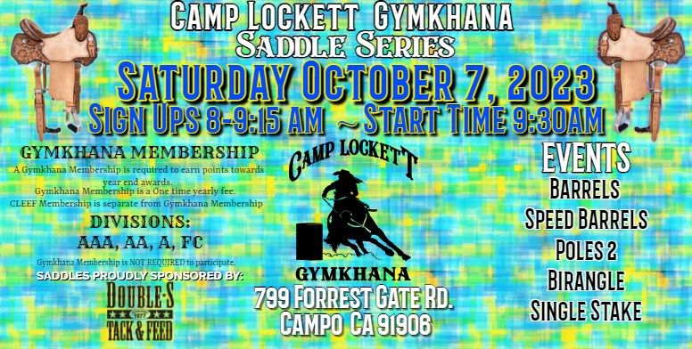 Fun In Alpine This Weekend Camp Lockett Gymkhana Saddle Series Event