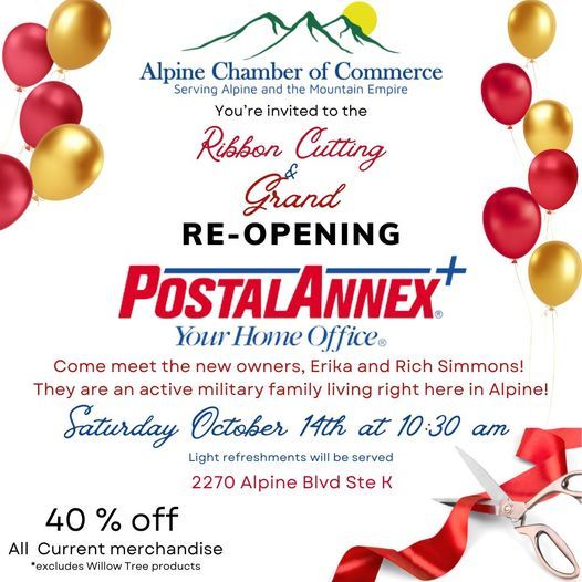 Fun In Alpine This Weekend Ribbon Cutting and Grand Opening