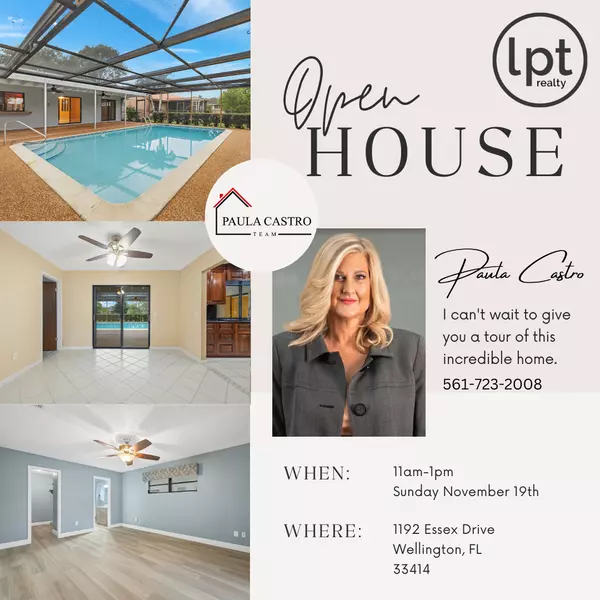 Open House Sunday Nov 19th ,Paula Castro