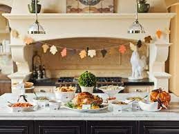Thanksgiving dinner in the kitchen. Thanksgiving kitchen essentials