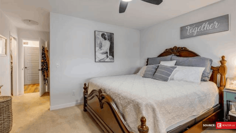 bedroom of a home in bayview west kelowna