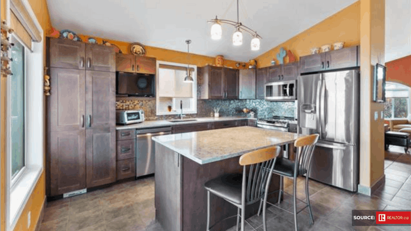 kitchen of a home in bayview west kelowna