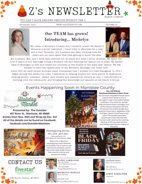 November 2023 Newsletter,Randy Zakrajsek
