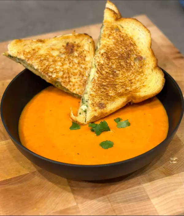 A Taste of Heaven: Gourmet Miso Butter Grilled Cheese w/ Tomato Bisque