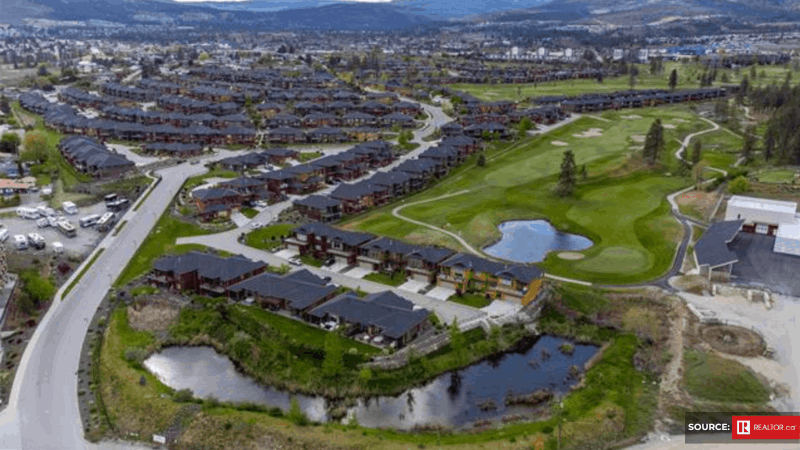 sonoma pines west kelowna aerial