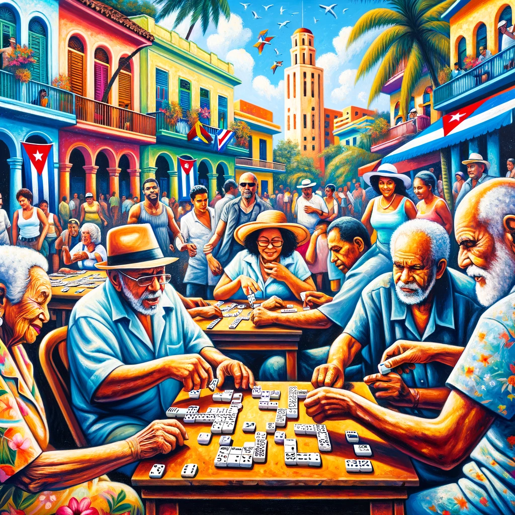 An image of people playing dominoes in beautiful, sunny Miami, FL. where the real estate market is on fire, and people are searching for homes right now. Find your best house in Miami, FL here.