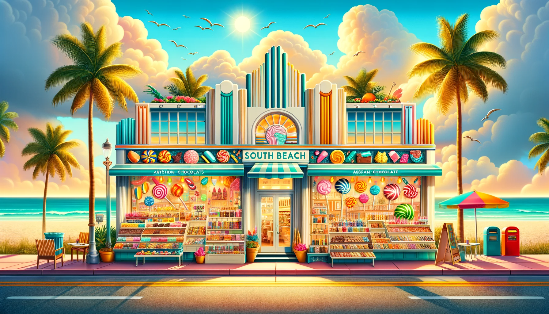 south beach candy shop with candy for sale